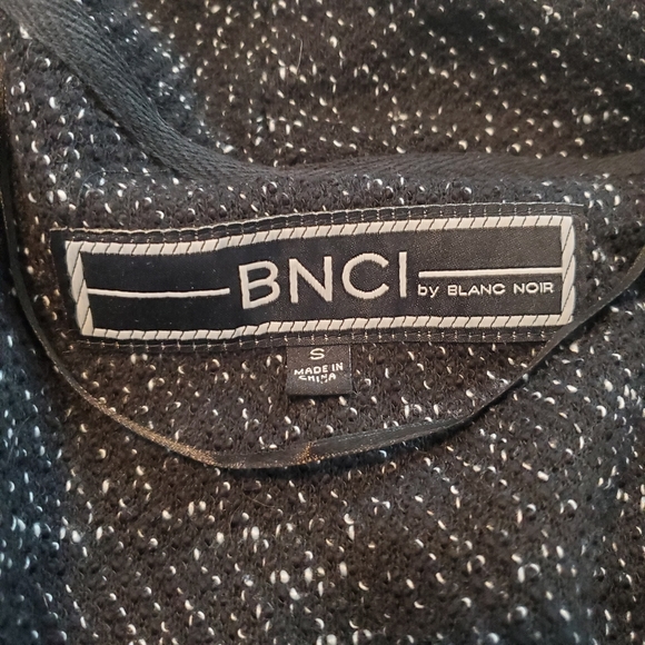 BNCI by Blanc Noir Women's Tweed Drape Front Shawl Collar Cardigan! Size… - Picture 9 of 9